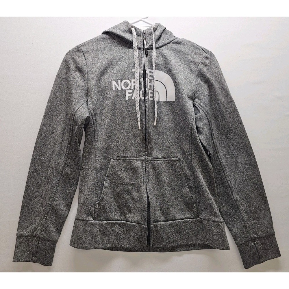 North Face Women S Full‎ Zip Gray Athletic Hoodie Sweatshirt Athleisure Gorpcore